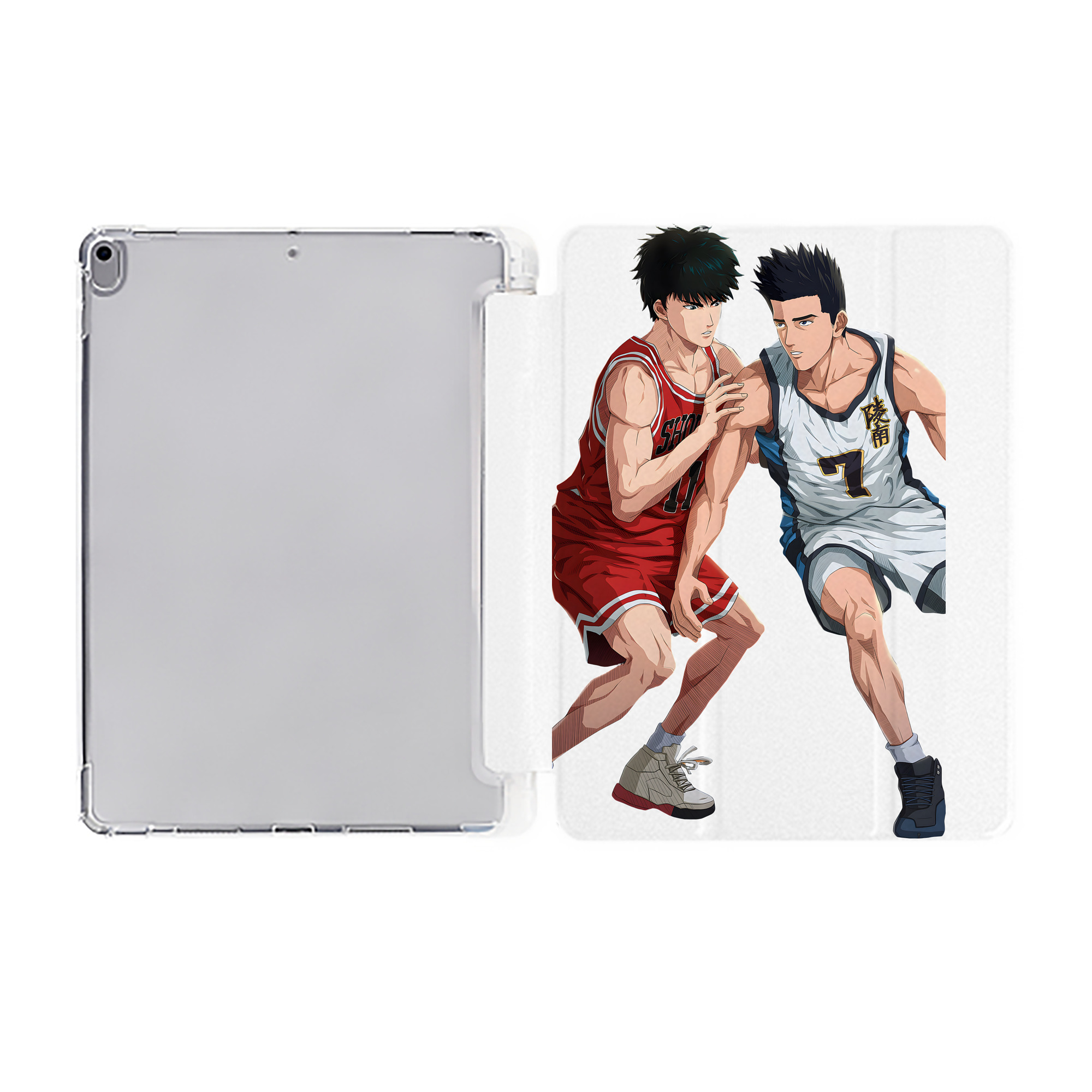 （画像用） SLAM DUNK／スラムダンク IPad ケース ペン収納付き 三つ折りスタンド PUレザー×シリコン 対応機種9.5/10.5/10.9インチ